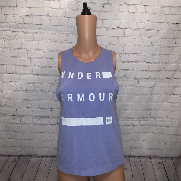 Under Armour Tops - Under Armour Purple & White Tank top size XS